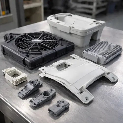 Injection molded polypropylene parts with functional geometry
