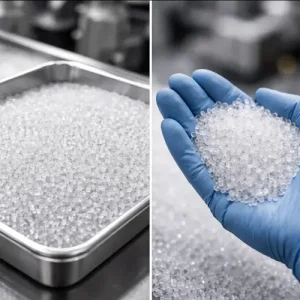 PMMA acrylic pellets used as raw material for acrylic injection molding