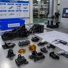 Aerospace lightweight plastic composites, high-temperature precision molded components
