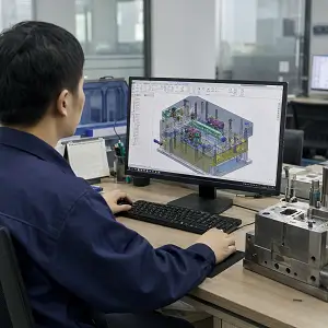 Mold design, DFM analysis and mold flow simulation for plastic tooling development