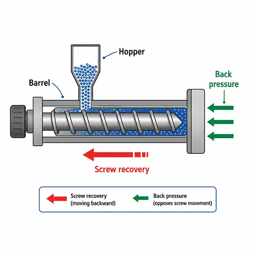 Back pressure in injection molding