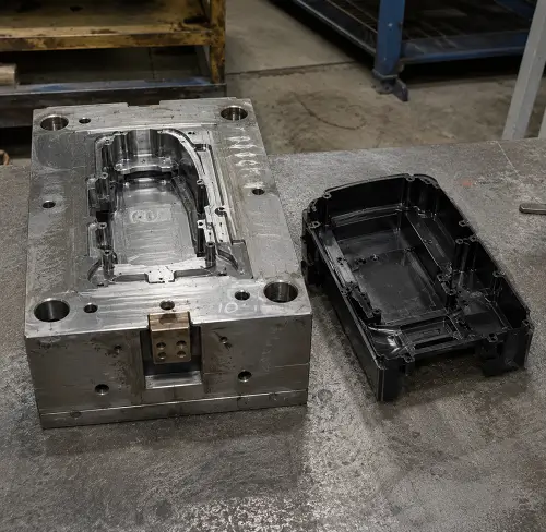 Mold insert and plastic part inspection