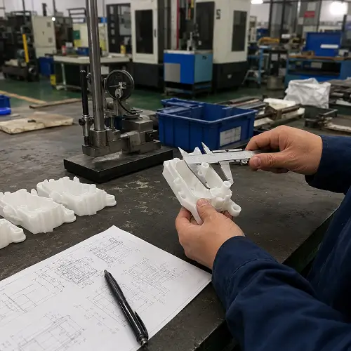 Inspection of molded plastic parts