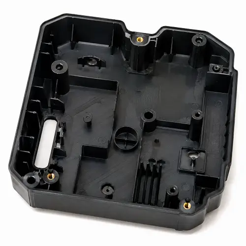 Plastic bosses inside a molded housing