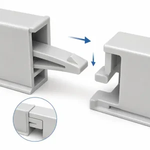 Plastic snap fit design