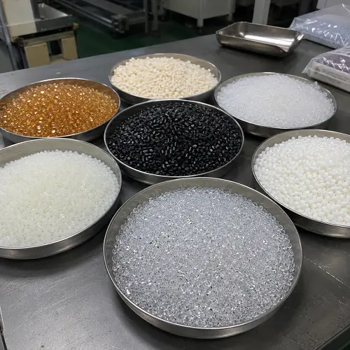 Different types of plastic resin pellets