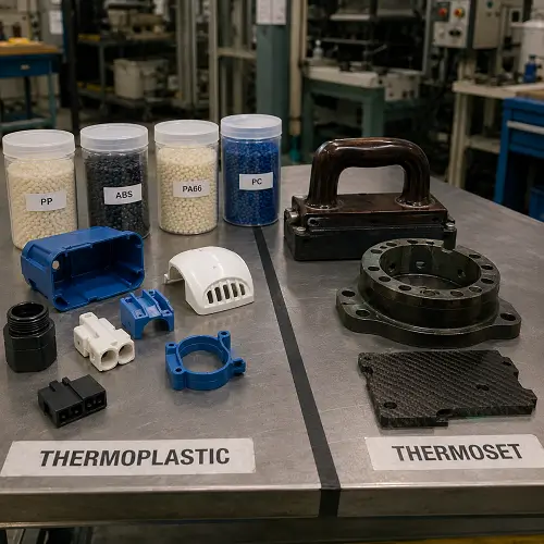 Plastic resin pellets and molded test specimens for material testing